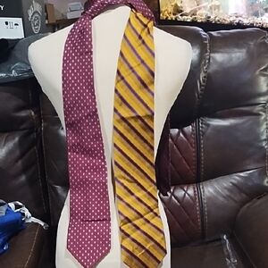 Jos. A. Bank red Blue Tie & Gold Red Black Tie Mix Match All Ties